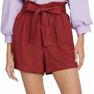 A New Day XXL Tie-Belt Linen High Rise Stretch Elastic Waist Paperbag Shorts